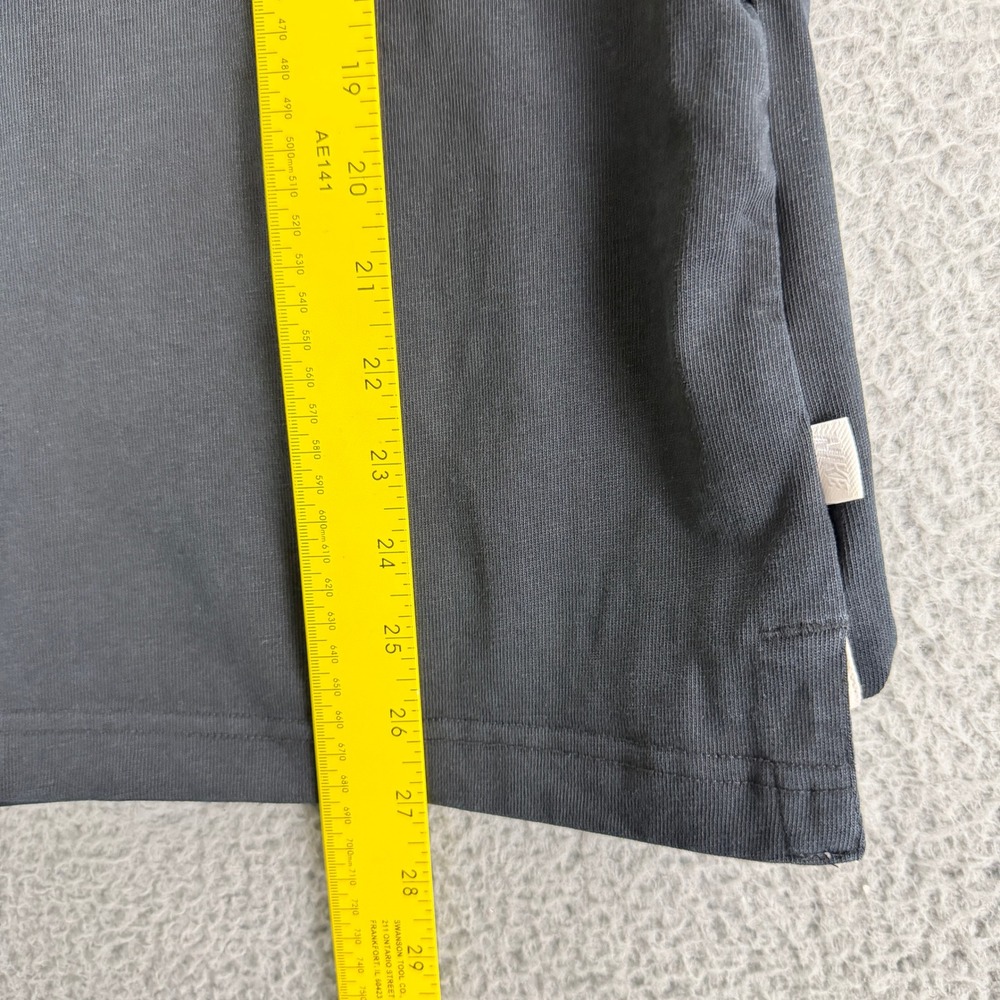 Nike Long Sleeve Shirt Mens Small Black Embroidered Logo Split Hem Crewneck - Picture 7 of 15